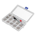 Miniatyrbild 5 av 8: 600st Datorskruvar Sortimentssats Micro Flat Head M2 M2.5 M3 med skruvmejselborste (silver)