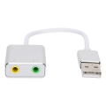 Miniatyrbillede 7 af 8: Ekstern USB 2.0 Lydkort 3D Virtuel 7.1 Kanal Lydadapter 3.5mm til Telefon PC Laptop