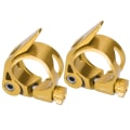 Miniatyrbillede 8 af 8: 2 stk C73 aluminiumslegering 31,8MM Mountainbike Quick Release Sadelpind Clip Cykelrør ClampGold