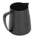 Miniatyrbillede 5 af 8: Skummende kop 420ML 304 rustfrit stål strømlinet kop krop design Olecranon udløb mælkeskumningskande kaffekande sort
