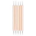 Miniatyrbilde 1 av 6: 5 stk. Sporingspenn DIY Lag Selv Trehåndtak Rustfritt Stål Dobbelthodet Kuleformet Pregingspenn for Kunstprosjekter