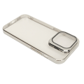Miniatyrbild 2 av 8: Magnetiskt phone case Slankt stötsäkert phone case med kameralinsskydd Kickstand Hög transparens PC Hårt case Silver för Iphone 14promax