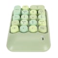 Miniatyrbilde 6 av 8: Trådløst numerisk tastatur 2.4G 18 taster Lav støy Retro fargerike runde tastlokk Nummertastatur for datamaskin bærbar PC
