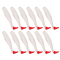 Miniatyrbild 4 av 8: 2-pack 6 st/pack Konstgjorda Simulerings Solf Silikon Fiskebete Mjukt Bete T-svans Tillbehör 2#