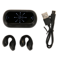 Miniatyrbilde 1 av 8: Bluetooth 5.3 ørepropper Støyreduksjon Øreklips øretelefoner Vanntette åpne ørepropper for løping Sykling Dans