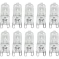 Förpackning med 10 G9 Halogenlampor - Varmvit 25W AC 230V