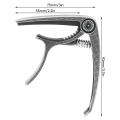Miniatyrbild 2 av 6: 6-strängad akustisk capo Höghållfast metall Universal elgitarr capo för framträdande Silver