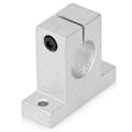 Miniatyrbillede 5 af 8: 4 stk. Lineær skinnesupport lodret aluminiumlegeringssæt til 25 mm stangaksel SK25