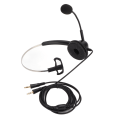 Pikkukuva 7 / 8: H360-PC PC Monaural Headset Johdollinen yksikorvainen kuulokemikrofoni, jossa 3-osainen kaksinkertainen 3,5 mm:n pistoke ja melua vaimentava mikrofoni