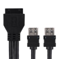 Miniatyrbilde 4 av 8: USB3.0 19/20PIN Skrivebord Front Hovedkort Panel Monteringskabel med Faste Føtter (0.6 m)