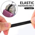 Miniatyrbillede 3 af 5: 2 stk. elastisk fastgørelsesbælte til bagage, justerbare bagagestropper til kufferter, fastgør tasker, bærbart rejsekufferttilbehør (2 sorte)