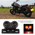 Miniatyrbilde 2 av 8: Motorsykkel LED Baklys Bremslys Blinklys for Custom Cafe Racer Rød Lys