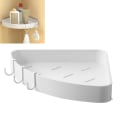 Miniatyrbilde 6 av 8: Veggmontert baderomshylle, flerbruks, moderne minimalisme-stil, hullfri flytende hylle for baderom, hvit sektor