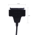 Pikkukuva 6 / 7: SATA 7 + 15 22 Pin - USB 2.0 -kaapelisovitin 2.55\" HDD-kiintolevylle USB-virtajohdolla