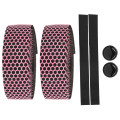 Miniatyrbilde 6 av 8: Terrengsykkelstyre Wrap Sykkel Anti-Slip Bar Grip Tape med 2 stk stangplugger (rosa)