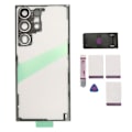 Miniatyrbillede 1 af 8: Baggrundsglasdæksel udskiftning til Galaxy S23 Ultra 5G Transparent Telefon Bagpanel Husdæksel med Kameraobjektiv Telefon Stativ Reparationsværktøjssæt Sølv
