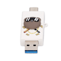 Miniatyrbilde 3 av 8: USB-minnepenn med søt tegneserie-design, bærbar USB3.0-minnepenn for telefon, bærbar PC, høyttaler, 64GB‑3.0
