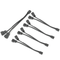 Miniatyrbillede 5 af 8: 5 stk. Fan Splitter Kabel 1 til 2 Konverter 3-pin Fan Splitter Forlænger Strømkabel