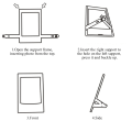 Miniatyrbillede 8 af 8: 1 STK Mini Skrivebord Fotoramme Fotos Billedholder til Fujifilm Instax Polaroid (Gul)