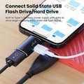 Miniatyrbillede 2 af 5: JS-103 Adapter til iPhone iPad-stik 7-benet han til USB+Type-C hun OTG - Sølv