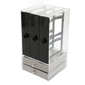 Miniatyrbild 7 av 8: Smycken Organizer Transparent Akryl Grå Flockande 5 lager Stor kapacitet Smyckelåda