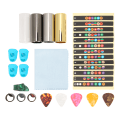 Miniatyrbillede 1 af 8: Guitartilbehør Glas Slide Bar Finger Tremmeseng Celluloid Picks Strengeinstrument Spilleværktøj