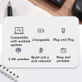 Miniatyrbilde 3 av 6: Trådløst numerisk tastatur - Ergonomisk design, stille rask tilbakemelding, 2.4G, enhånds gamingtastatur for hjemmebruk
