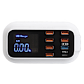 Miniatyrbild 2 av 8: USB Laddningsstation 8 Portar Laddningshub 40W USB3.0 Typ C LED-Display Kretskydd för Telefoner Surfplattor 100‑240V EU-kontakt