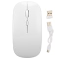 Miniatyrbild 1 av 8: Trådlös USB-mus Uppladdningsbar Lågbrus Trådlös Datormus för Arbetsstudie Fritid Vit