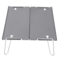 Miniatyrbilde 3 av 8: Piknik sammenleggbart bord Bærbart aluminiumslegering utendørs minibord for campingfiske VandringGrå