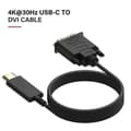 Miniatyrbillede 4 af 5: USB C til DVI-kabel 4K@30Hz 1,2M USB Type-C til DVI han