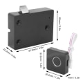 Miniatyrbild 4 av 7: Smart Biometrisk Fingeravtryckslås Snabb Upplåsning USB-Laddning för Förvaringsskåp Låda Skåp