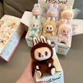 Miniatyrbillede 2 af 4: Yndig Pull Bub Bunny Plys fra POP MART 17cm Bevægelig Siddende Figur random