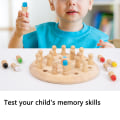 Miniatyrbild 4 av 7: Minnesmatchningsspel i trä Schack Rolig Interaktion Tidig Utbildning Block Brädspel för Pojkar Flickor