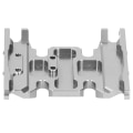 Miniatyrbild 6 av 8: Växellådsmonterad aluminiumlegering Transmissionshållare Passar för Axial SCX10 II 90046 90047 90075 RC CarTitanium