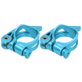 Miniatyrbillede 5 af 8: 2 stk C73 Aluminiumslegering 31,8MM Mountainbike Quick Release Sadelpind Clip Cykelrørklemme Blå