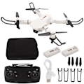 Miniatyrbild 1 av 8: E88 Hopfällbar Quadrocopter 4K HD Daul Kamera Antenn Fotografi Quadcopter RC Vikbar Drone Presentleksak Tre batterier