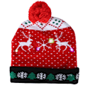 Miniatyrbilde 4 av 8: Strikkede lue Fargerik Lys Fest Ferie Jul Lue Hette for Barn Voksen #4