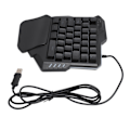 Miniatyrbillede 5 af 8: Enhånds Spil Tastatur 35 Taster Bærbar Spil Tastatur Baggrundsbelysning Spil Tastatur Ergonomisk Spil Controller til Windows 7 8 10 PC