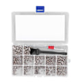 Miniatyrbild 4 av 8: 600st Datorskruvar Sortimentssats Micro Flat Head M2 M2.5 M3 med skruvmejselborste (silver)