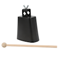 Miniatyrbillede 1 af 8: Metal Cow Bell Noise Maker Håndslagtøjsinstrument Koklokke med pind til trommesæt4 tommer / 10,2 cm