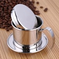 Miniatyrbild 6 av 7: Rostfritt stål kaffekopp vietnamesisk kaffedryppfiltertillverkare Phin Infuser Sliver