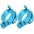 Miniatyrbillede 3 af 8: 2 stk./sæt 31,8MM Cykel Sadelpind Clamp Quick Release Clip til 27,2MM Cykel Sadelpind Blå
