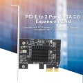 Miniatyrbillede 7 af 8: PCIE til 2-ports SATA 3.0 udvidelseskort PCI Express SATA adapter understøtter AHCI1.0 IDE-tilstand