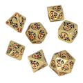Miniatyrbillede 8 af 8: 7 stk. terning med dragemønster i polyhedral form - bærbart og udsøgt metalsæt til fester og rollespil