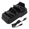 Miniatyrbilde 1 av 8: Laderstasjon for PS5-kontroller med rask lading, AC-adapter, dobbel ladestasjon med LED-indikator