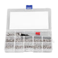 Miniatyrbild 6 av 8: 600st Datorskruvar Sortimentssats Micro Flat Head M2 M2.5 M3 med skruvmejselborste (silver)