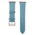 Miniatyrbild 1 av 8: Smartwatch Läderarmband Universal Smart Watch Ersättningsband för IWatch Series SE 8 7 6 5 4 3 2 1 38mm 40mm 41mm Blå