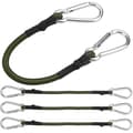 Elastiska gummirep med karbinhake, 30 cm, 4-pack, camping, bagage