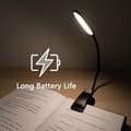Boklampe med 3 lysfarger og dimmer / Oppladbar leselampe